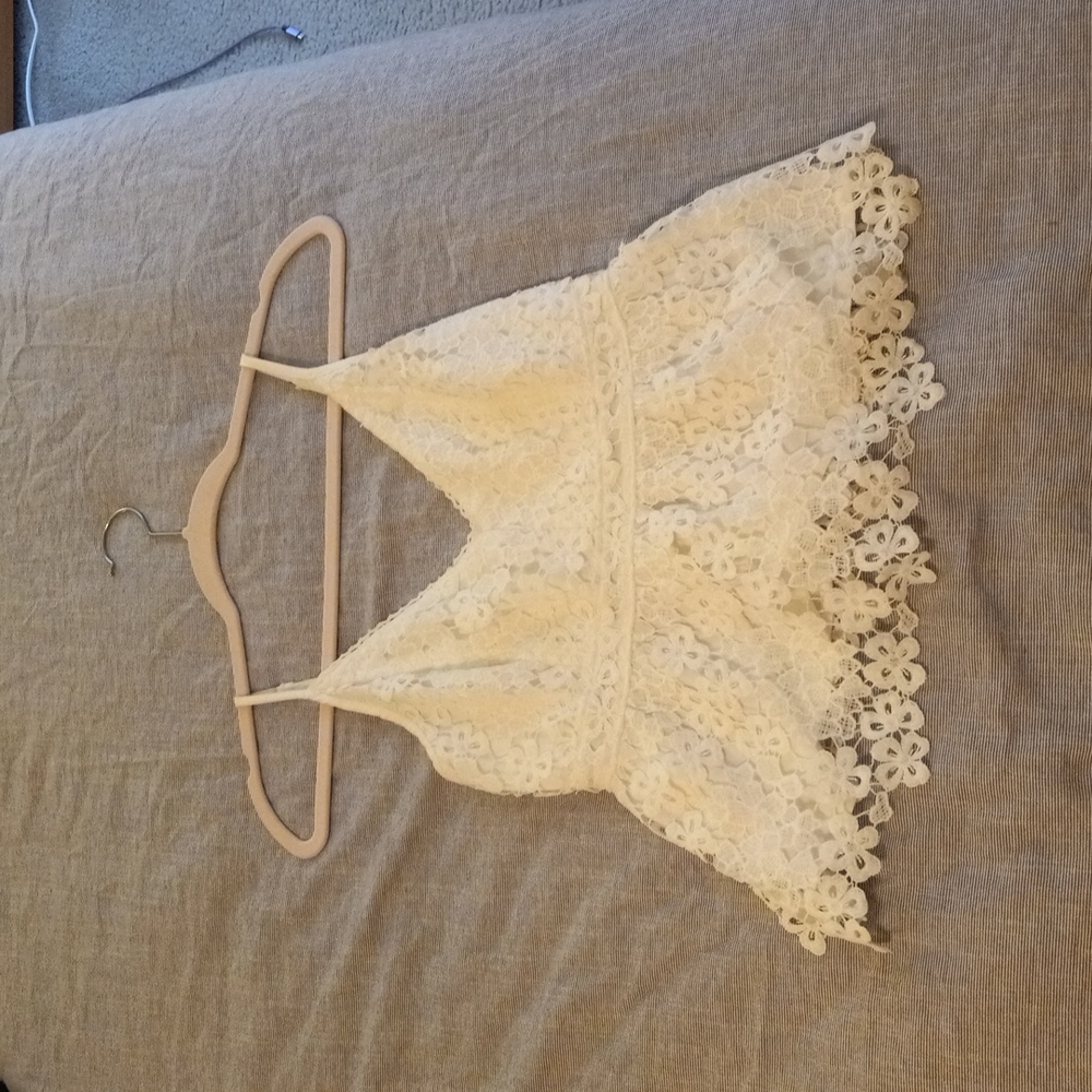 White Lace Tank Top